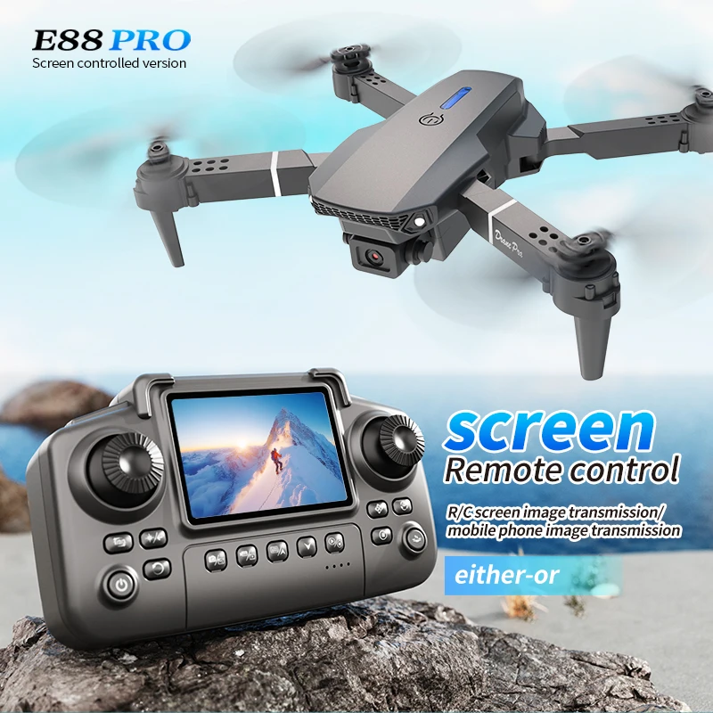 Drone Lidar - Drone Profissional E88 PRO com Tela,